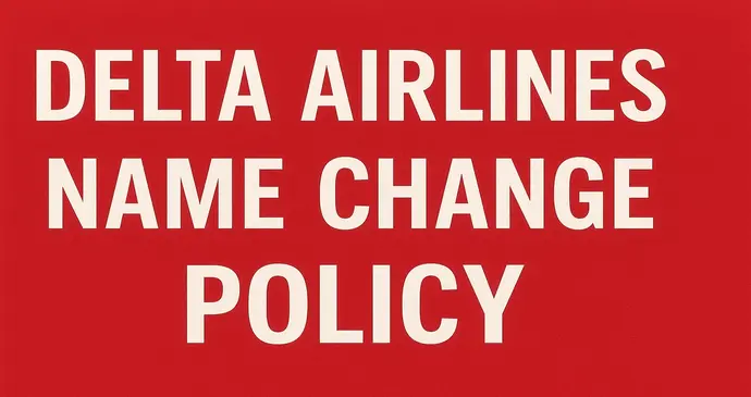 Delta Airlines Name Change Policy